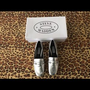 Steve Madden Timbir Square Toe Block Heel Loafers